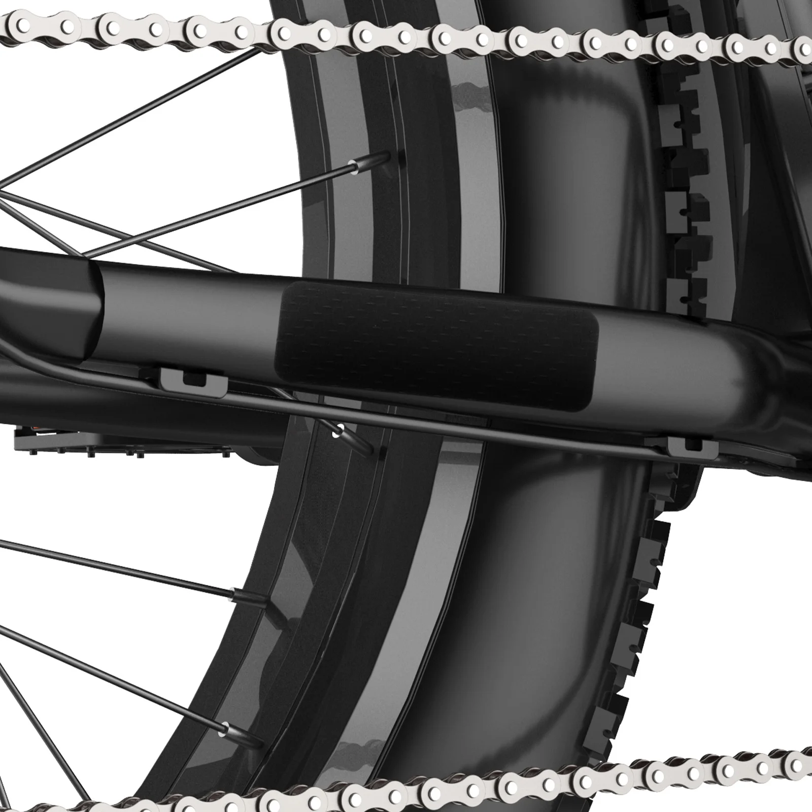 

4 Sheets Bicycle Frame Protector Bike Chain Guard Black Anti Scratch Film Cycling Frame Stickers Mountain Bike Protection Tape