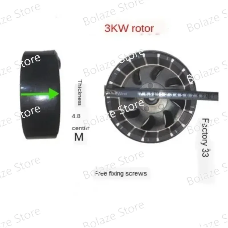 48V 60V 72V 3000W 5000W Electric Vehicle Range Extender Generators Rotor-Stator 27 Levels Copper Coil Stator Magnet