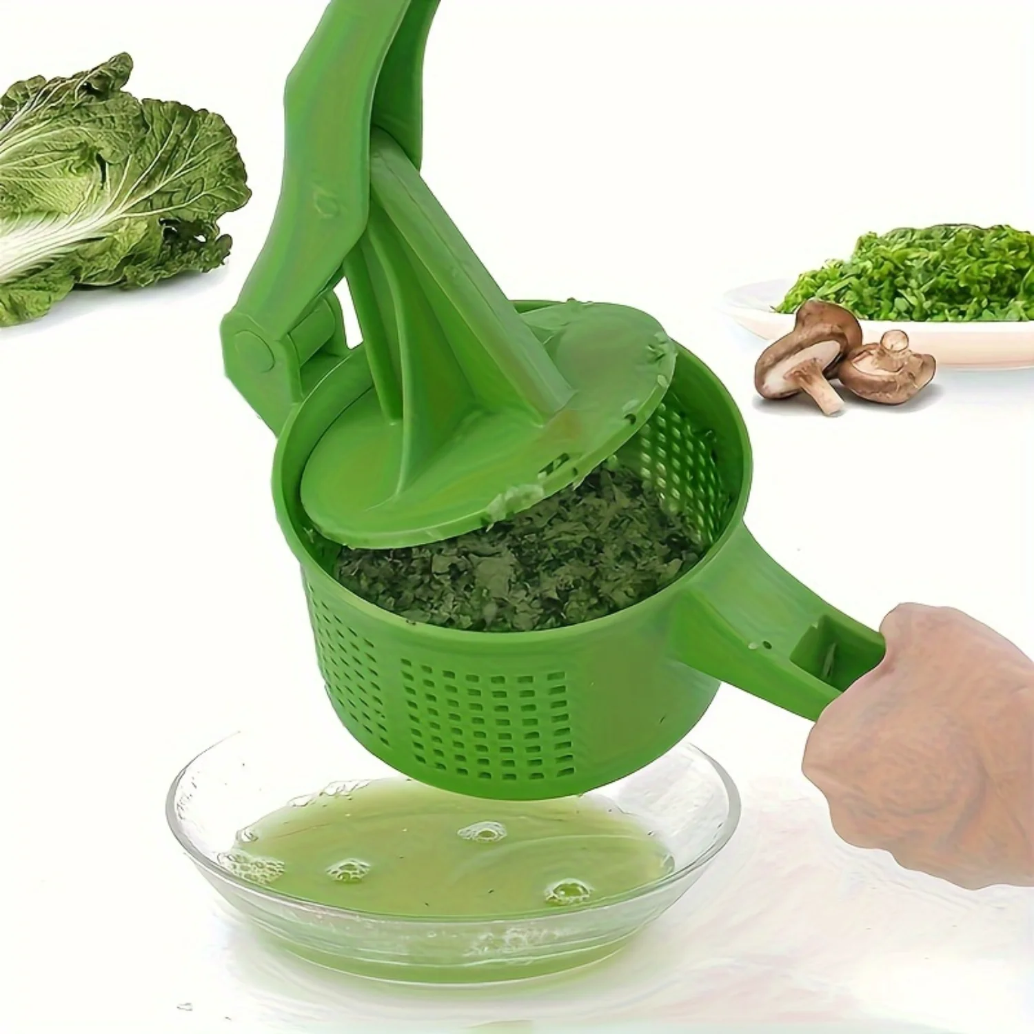 Deshidratador de verduras de mano grande, exprimidor Manual de frutas y verduras, drenaje y filtro, utensilio de cocina para Dumpling Fi, 1 paquete