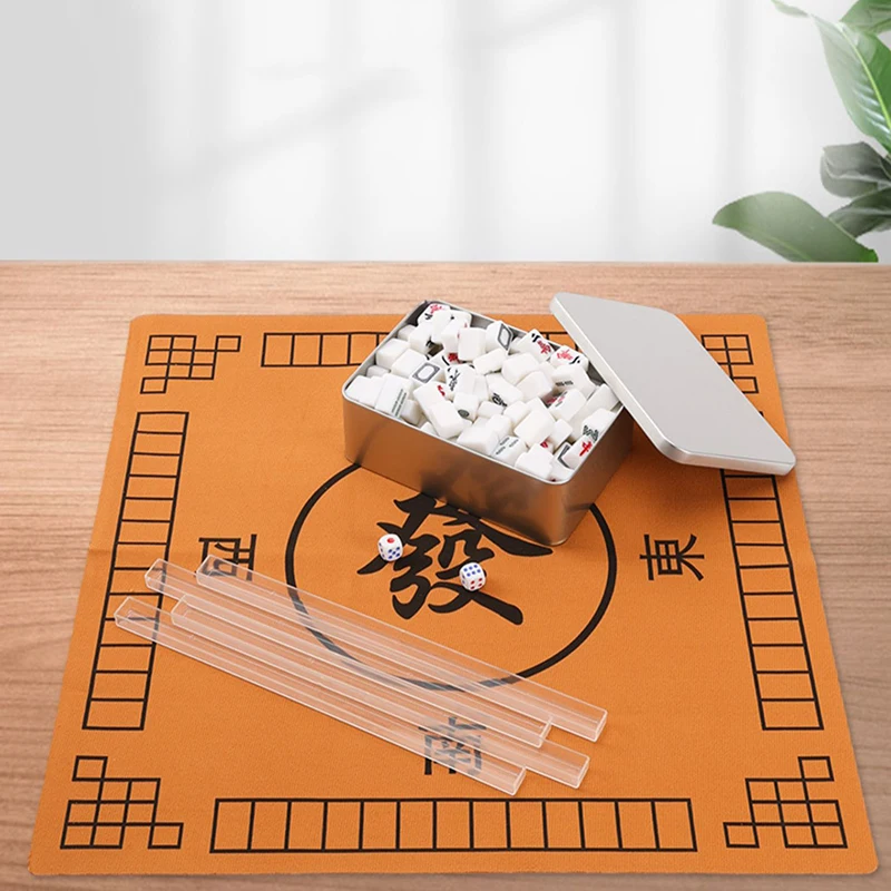 144pcs Mini Portable Mahjong Set with Iron Box 20mm High Quality Mahjong Tile Travel Party Funny Family Mahjong Table Board Game