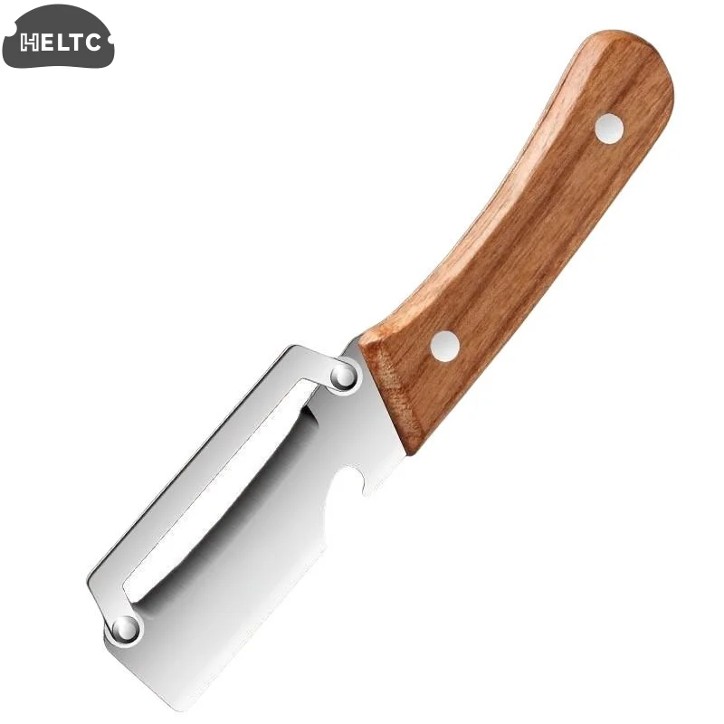 1Pcs Durable And Smooth Multi Functional Vegetable Peeler With Ergonomic Wooden/PP Handle For Peeling Fruits And Vegetables