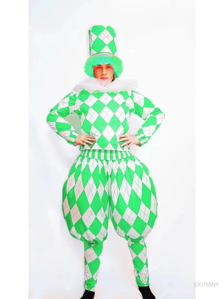 Disfraz de payaso para Cosplay, ropa de actuación de gira del equipo de carnaval, fiesta de carnaval, parque de atracciones, disfraz de Carnaval, disfraz de bailarina