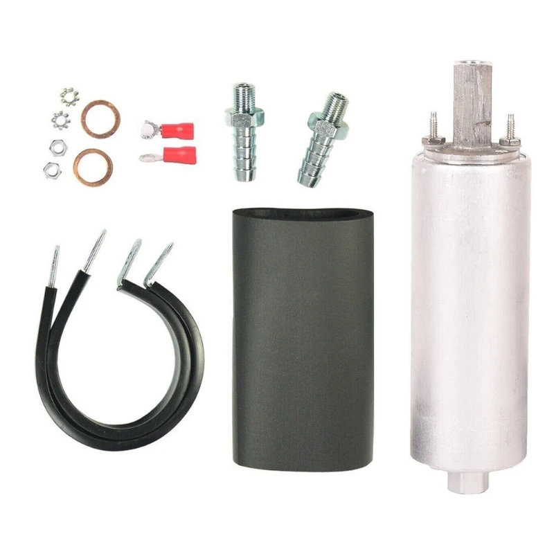 255 LPH Inline External High Pressure Fuel Pump Kit for Walbro GSL392 Universal F19A