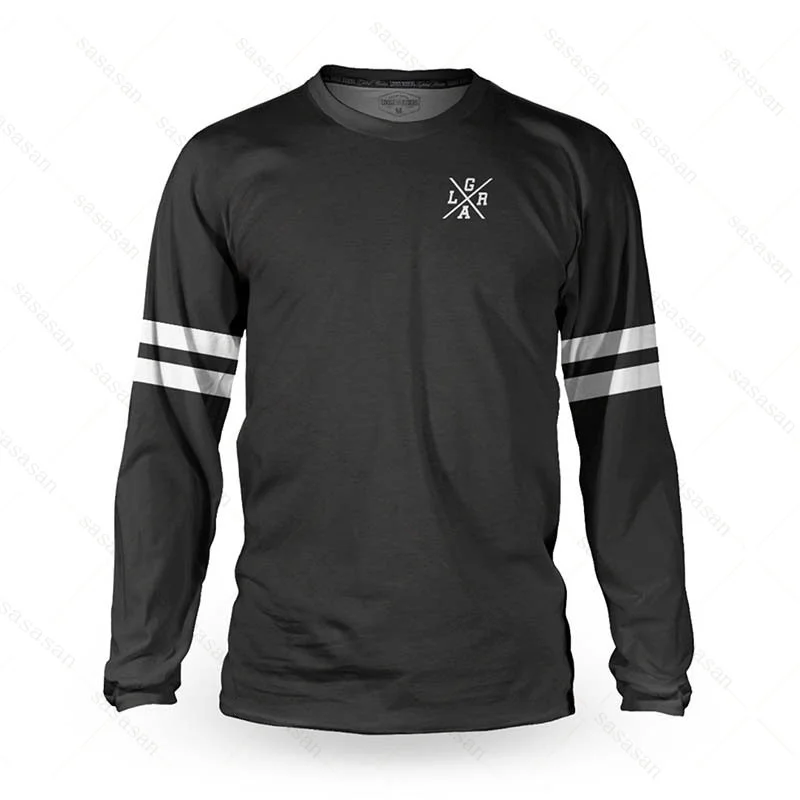 Camiseta holgada de manga larga para bicicleta de montaña, camiseta transpirable para bicicleta de montaña, BMX, Enduro, sudadera de secado rápido para Motocross y descenso