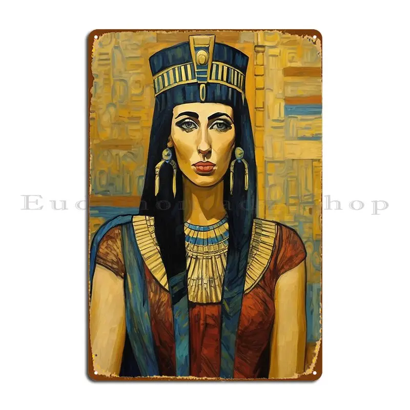Cleopatra Queen Of Egypt Metal Plaque Character Printing Party Club Living Room Pub Tin Sign Poster