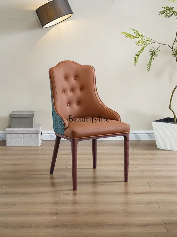 

5ld14 Nordic Light Luxury Style Dining Chair American Home Hotel White Ash Wood Restaurant Dining Chair