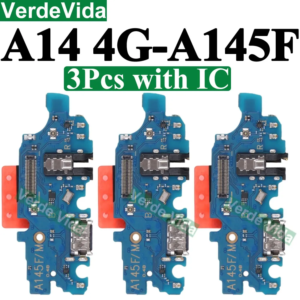 3Pcs USB Charging Port Board Flex Cable for SamSung A145F A146P A156 A546 A15 A25 A35 A05 A55 A24 A34 A54 A04 A556 A14 A04s A05s image 2