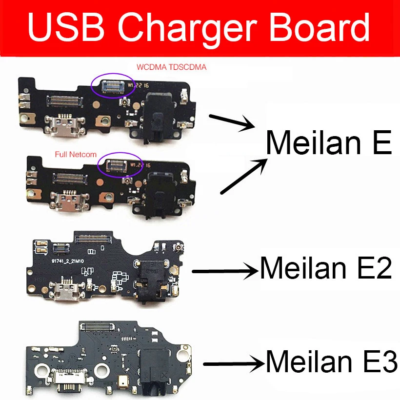 

Usb Charger Board For Meizu Meilan E E2 E3 USB Charging Jack Port Connector Board Flex Ribbon Cable Replacement Repair Parts