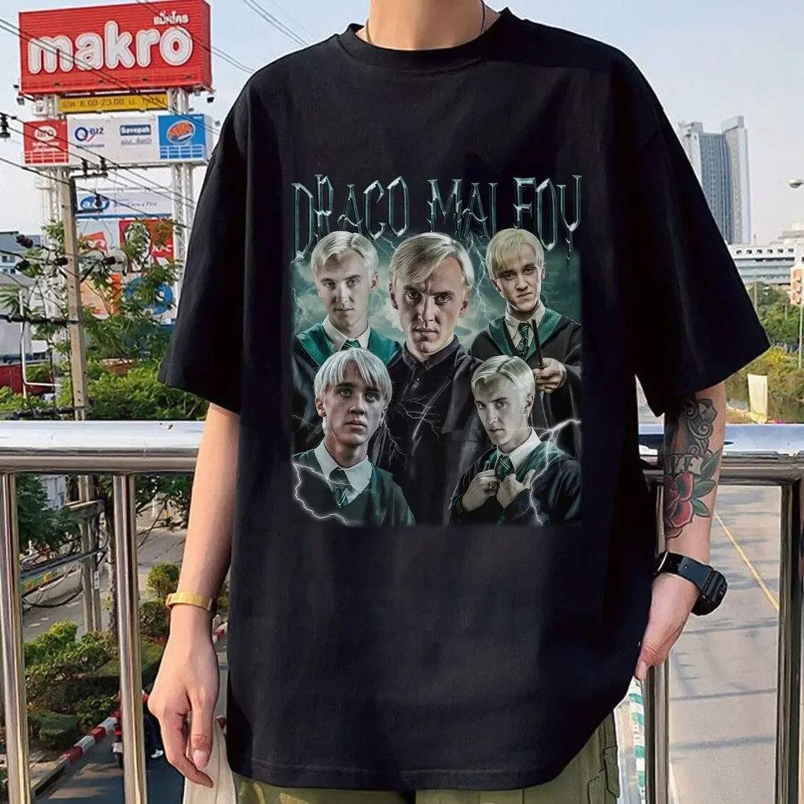 Limited Draco Malfoy Vintage T-Shirt Actor Graphic Unisex Hoodie Bootleg Retro 90\'s Fans Tee Gift Unisex T-Shirt Gifts For Men A