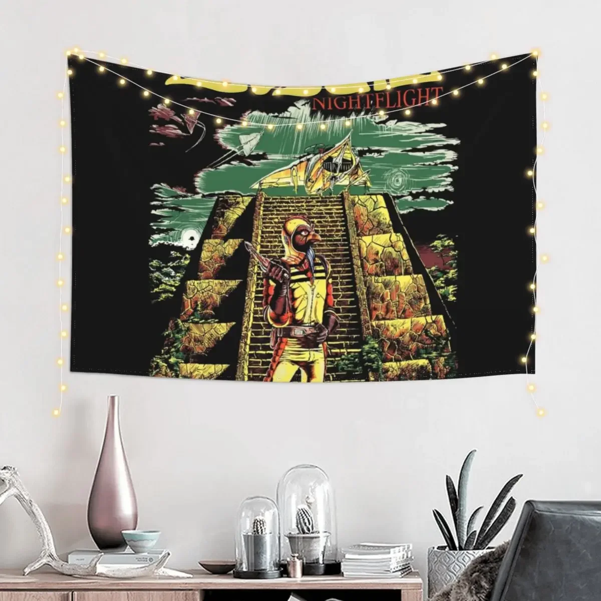 Budgie Band NIGHTFLIGHT Tapestry Funny Things To The Room Tapestry