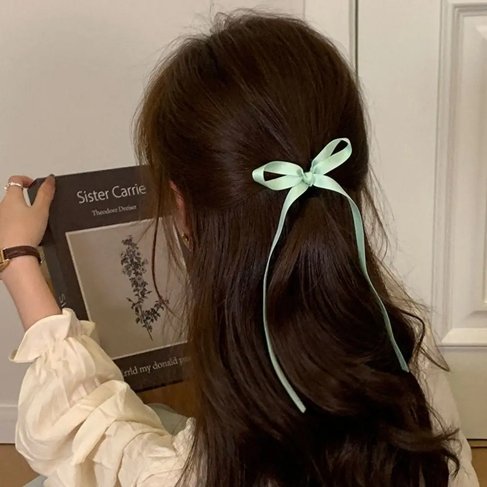 1 Paar neue Sommer koreanische Ballet core Band Bogen kleine Haarnadel Grab Clip Bowknot Flechten Haar Kopf bedeckung weibliche Haarschmuck