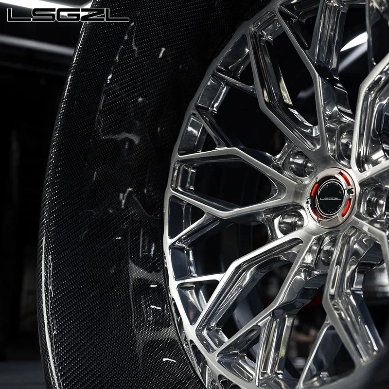 Cerchi forgiati in fibra di carbonio 5x130 5x114.3 cerchi in lega da 17-26 pollici concavi deep dish sport car wheel per Porsche urus