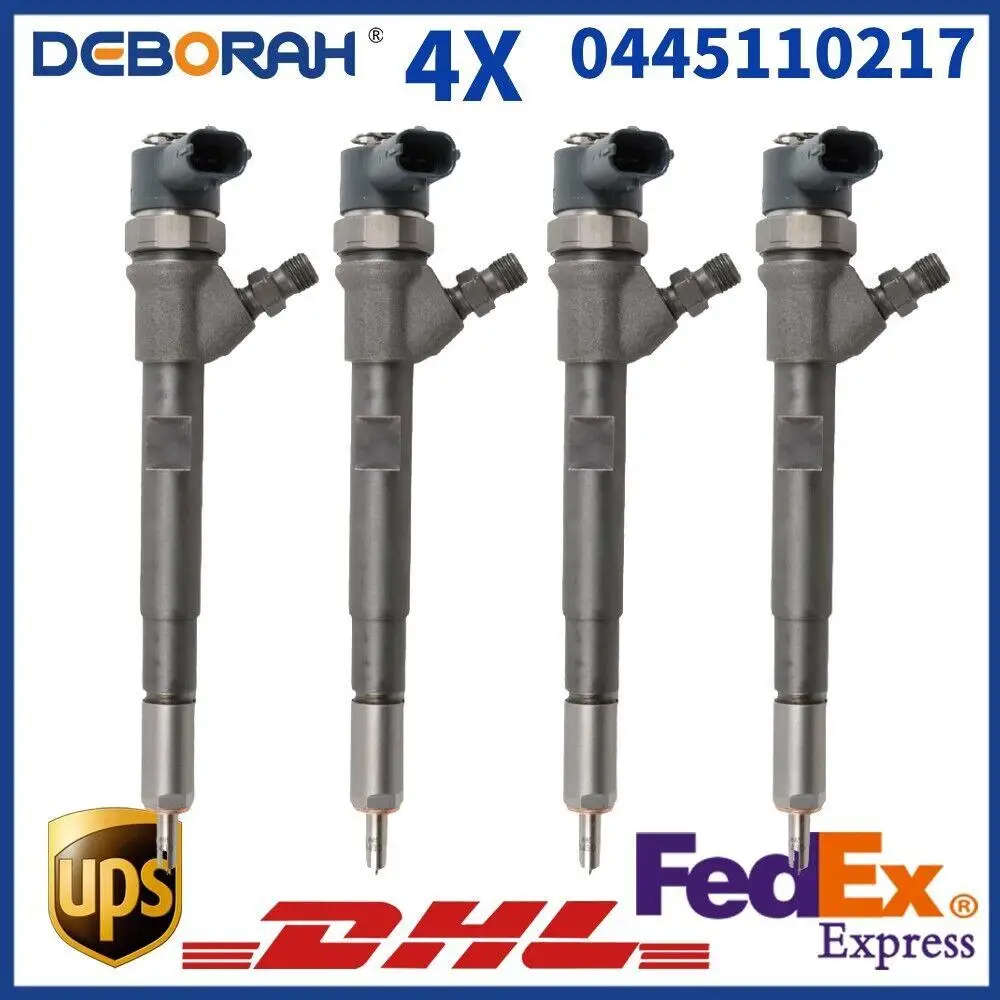 4X New Diesel Fuel Injector 0445110217 05142811AA For Jeep Liberty CRD 2.8L Diesel 2005-2006