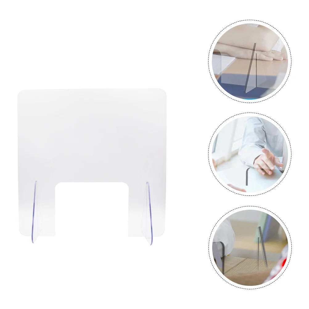 

Acrylic Partition Sneeze Guard Panel Desktop Screen Divider Self Standing Shield Barrier Office