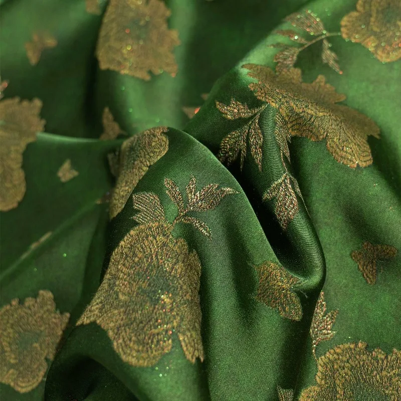 Silk Wool Jacquard Fabric Luxurious Soft Drapey Elegant Hanfu Qipao Vest Skirt Pants Designer DIY Sewing Accessories