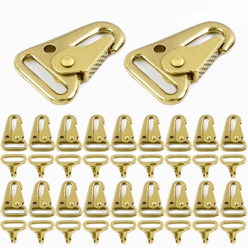 

1/2P 29/50mm Solid Brass Clasp Pet Collar Belt Snap Hook Backpack Keychain Buckle Bag Metal Buckles Loop Hooks DIY Accessories