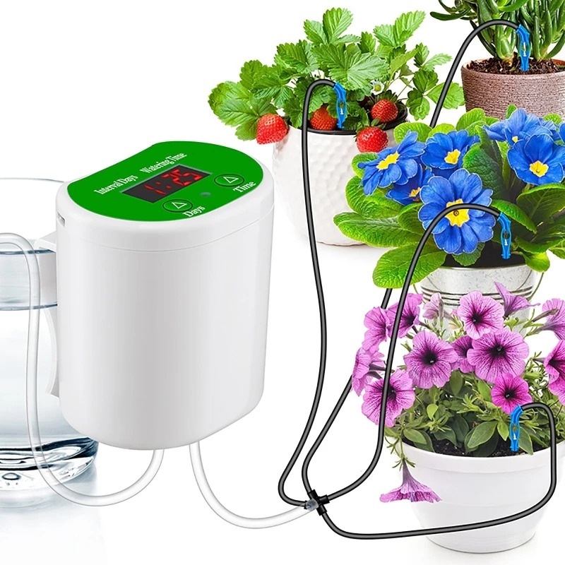 New Automatic Watering System for Potted Plants Drip Irrigation Kit Self Watering Device Water Timer and USB Power Supply Garden