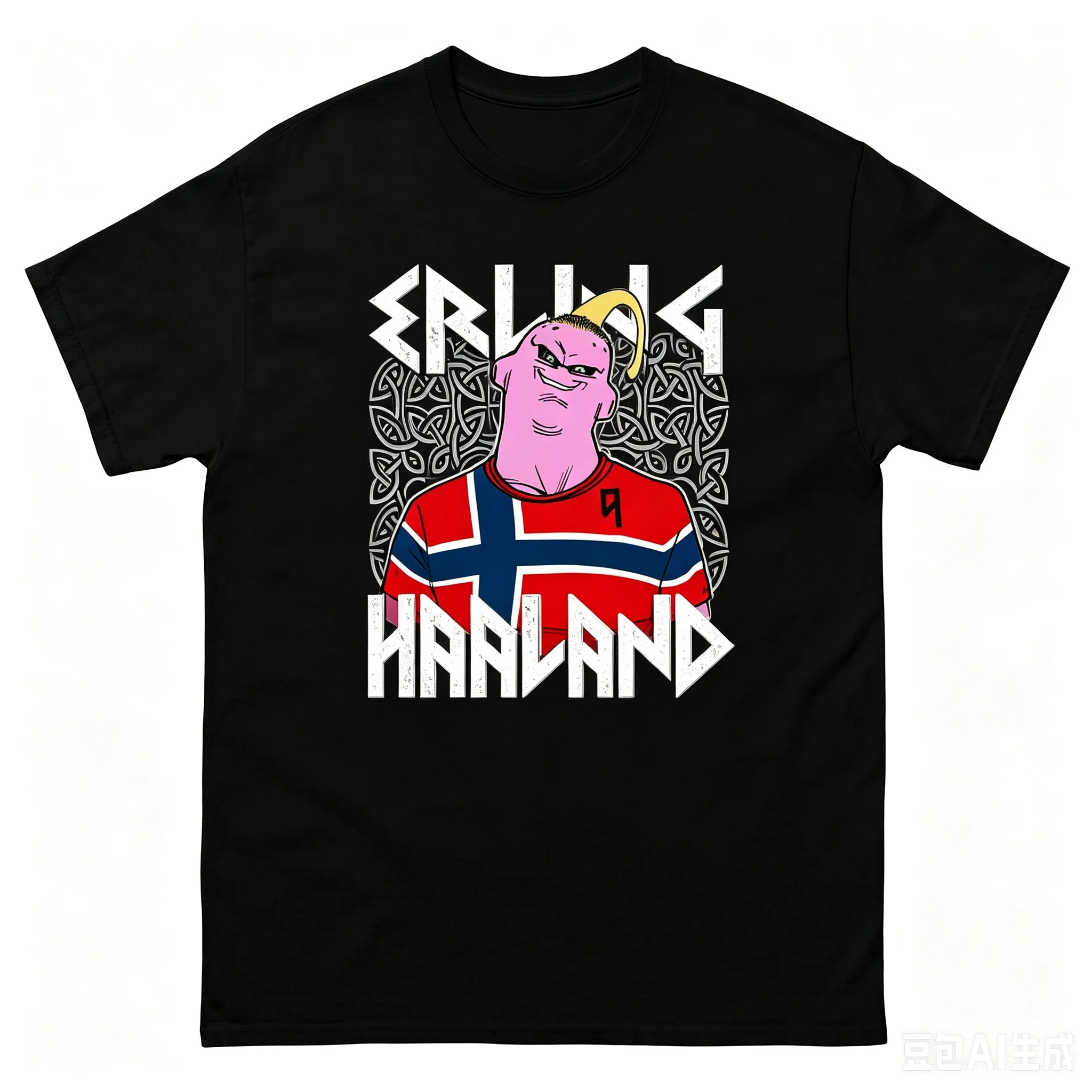 Norway Majin Buu Erling Haaland Meme 2026 Football Fan T-Shirt 100%Cotton Men's Women's Y2k Popular Oversized Tshirt Casual Tee