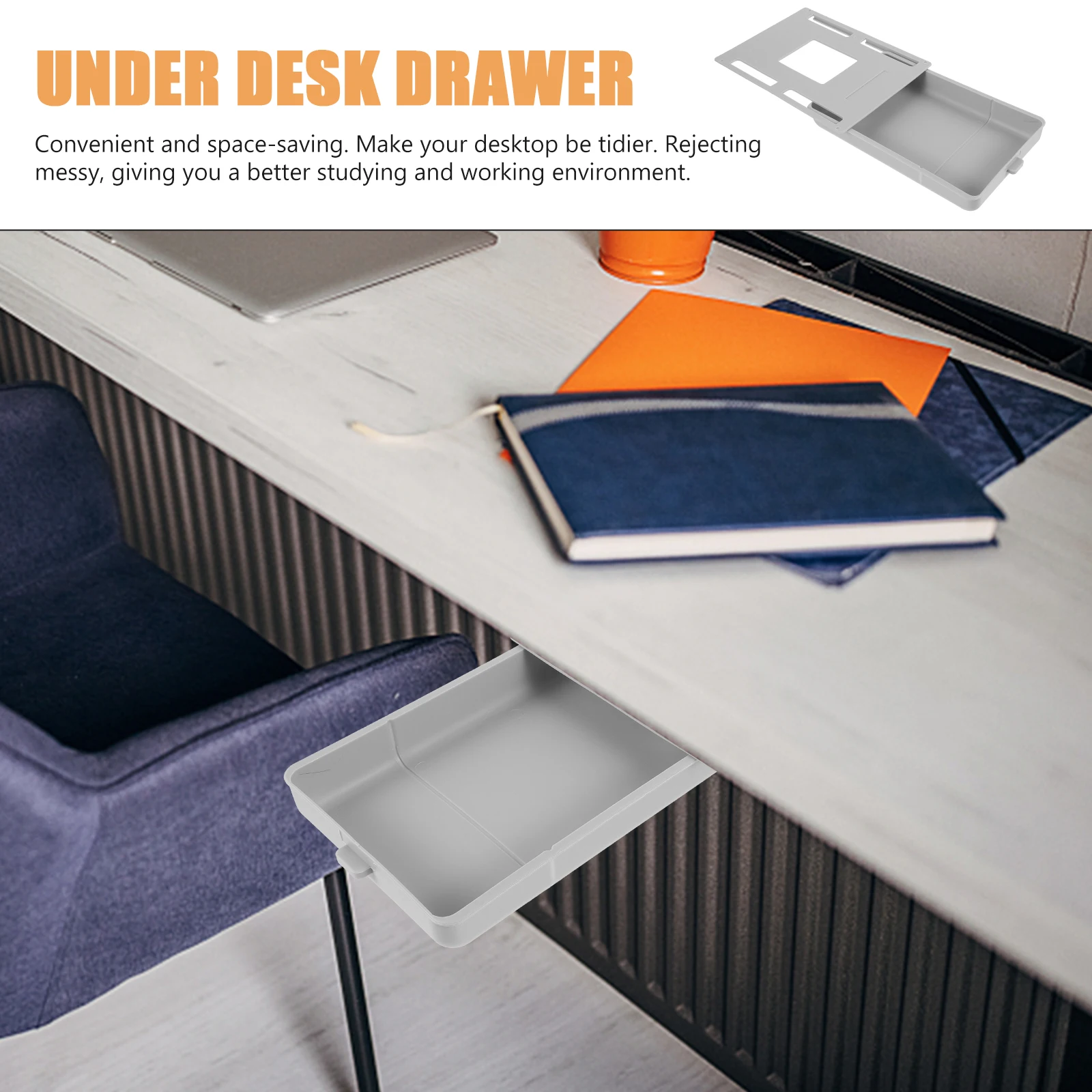 

Under Desk Organizer Adhesive For Office Study Table Desktop Storage Hidden Drawer Space Saving Pencil Tray Under Table Drawer