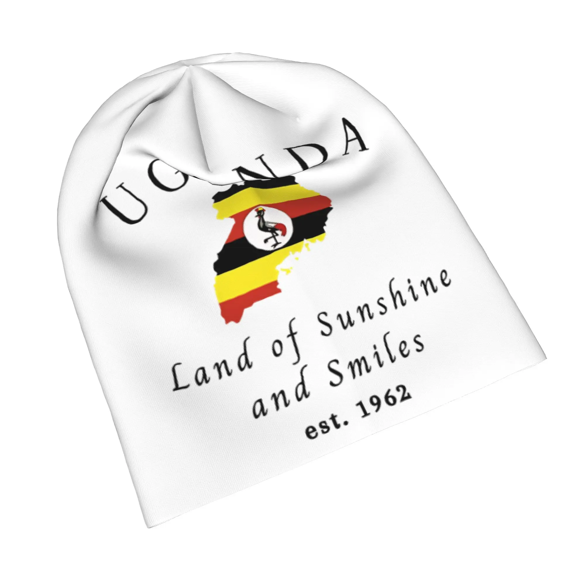 Uganda Heart Beat Of Africa Skullies Beanies Hats  Cool Men Women Street Cap Warm Dual-use Bonnet Hats