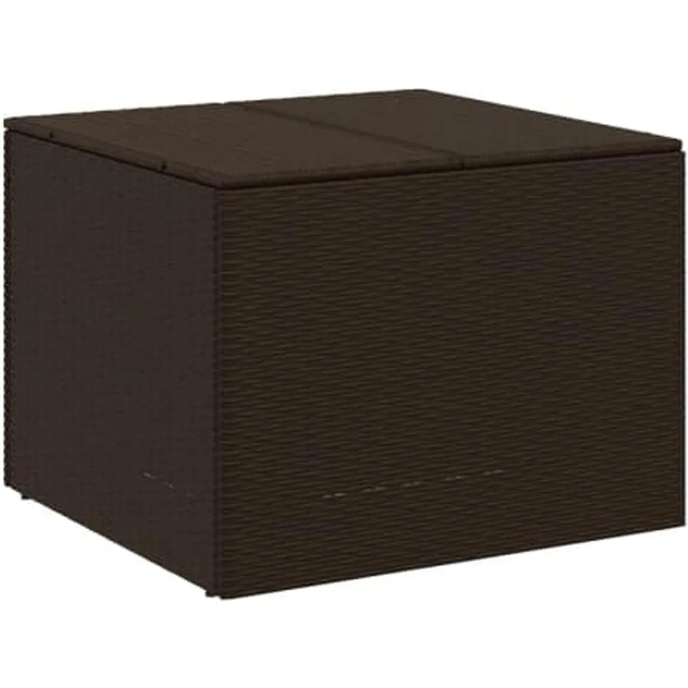 

Outdoor garden storage box, detachable bag, brown polyester rattan woven