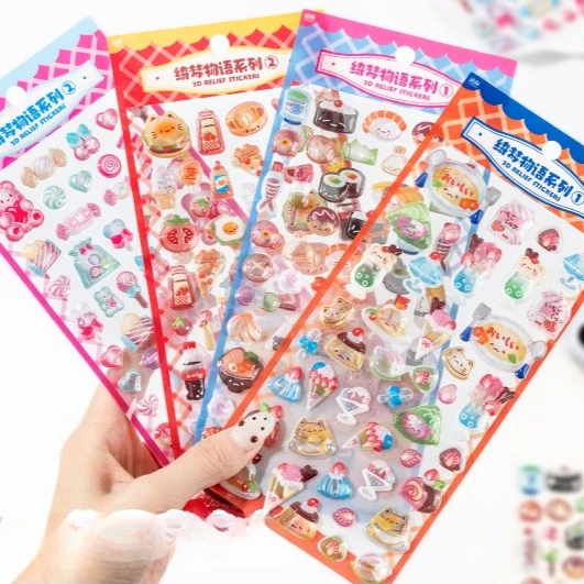 

Dessert Shop Collection Foam Flat Stickers cute stationary supplies scrapbooking DIY stickers Children's Gift for Students