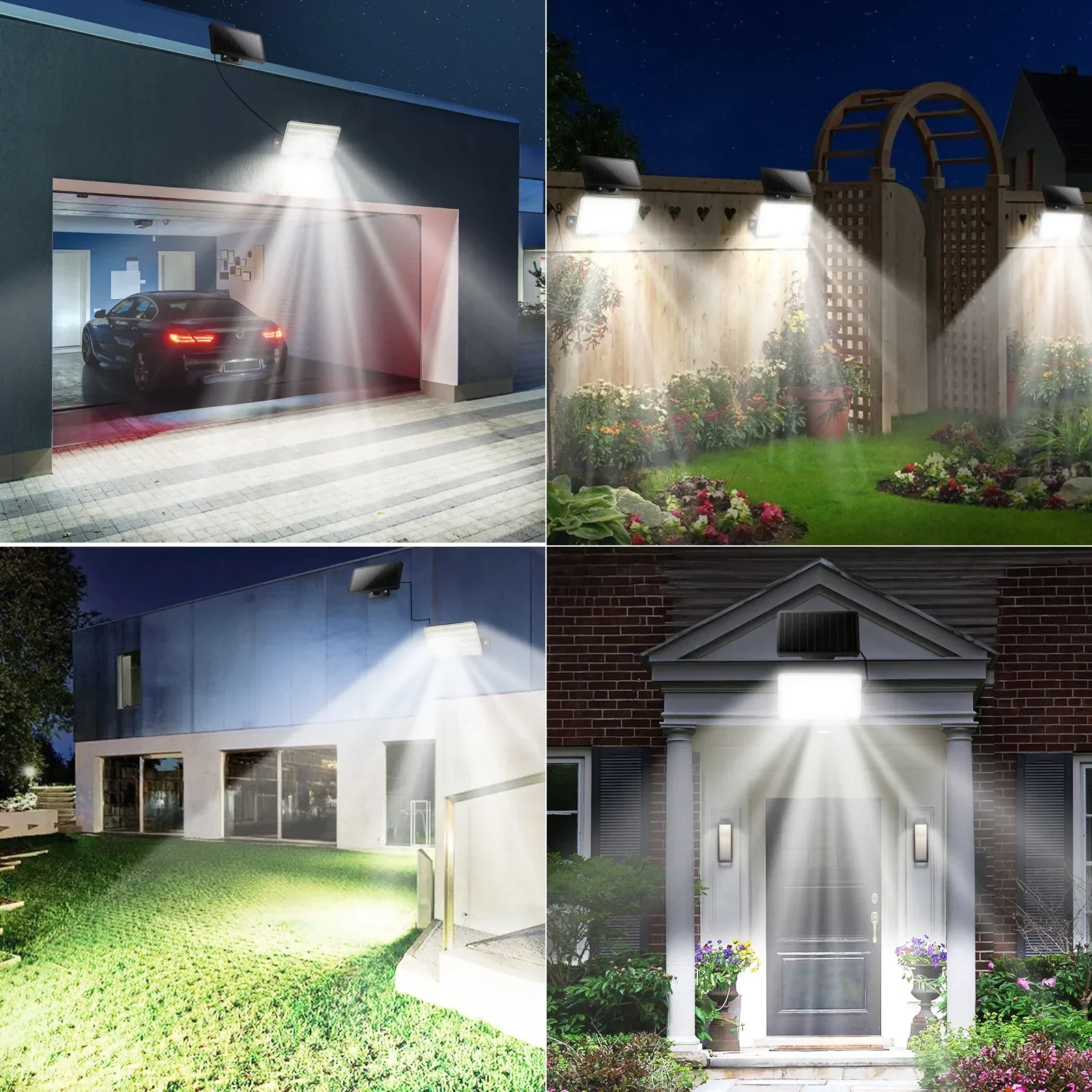 SZRSTH IP65 Waterproof Solar Outdoor Light-LED Motion Sensor Light with Remote Control Waterproof Security Flood Light for Porch