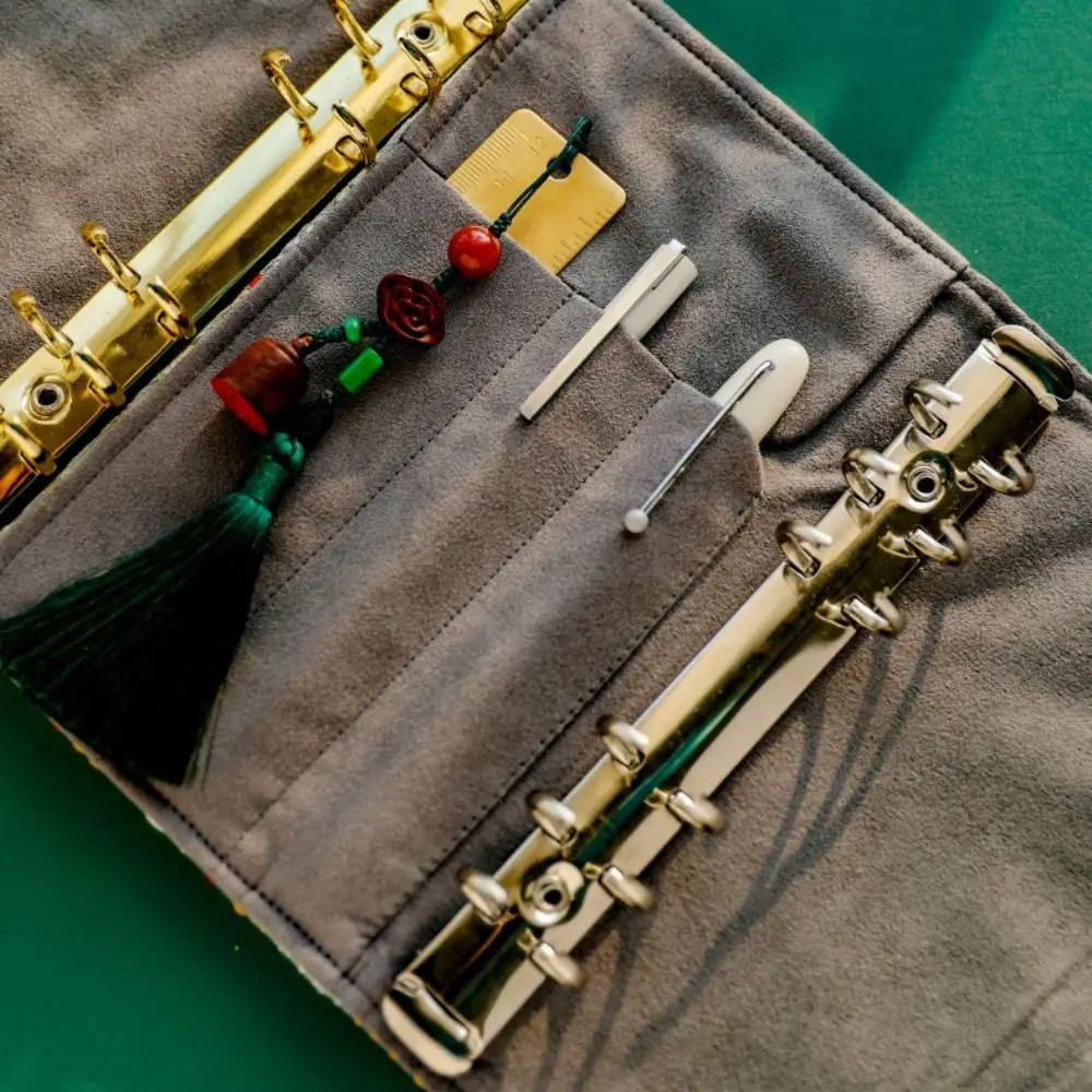 90 листов тетрадь из цветочной ткани в китайском стиле с пустой сеткой, блокнот с отрывными листами, школьные принадлежности, канцелярские принадлежности, A6, учебники для письма