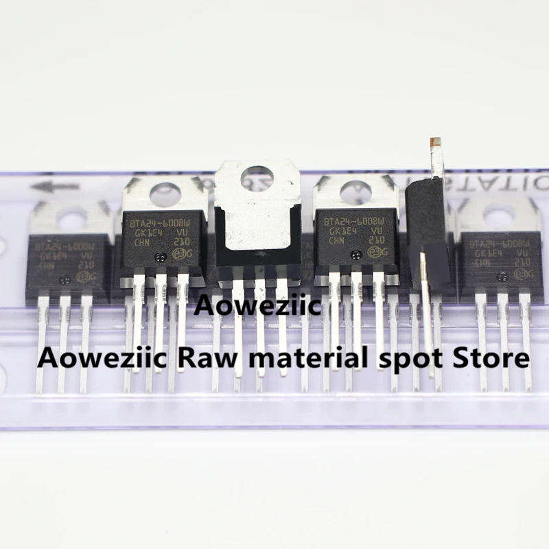 Aoweziic 2023+ 100% New Imported Original   BTA24-600BWRG BTA24-600BW   TO-220  Transistor 600V 24A