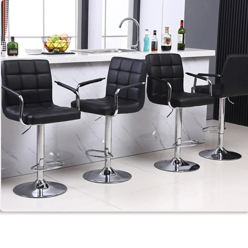 PU Leather Desk Chair Swivel Office Chair with Wheels and Armrests Modern Home Office Computer Chair with Midback Support