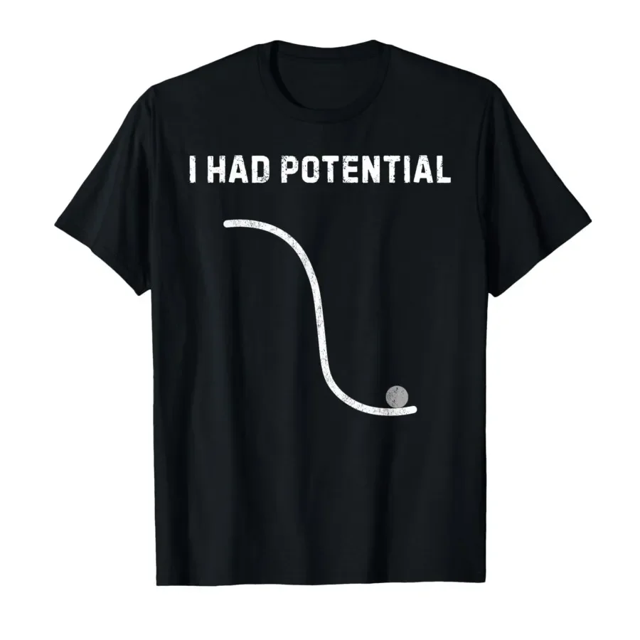 

Funny I Had Potential Sarcastic Lazy Meme Quote T-shirt For Men Women 100% Cotton T Shirts Short Sleeve Tops 0403-1