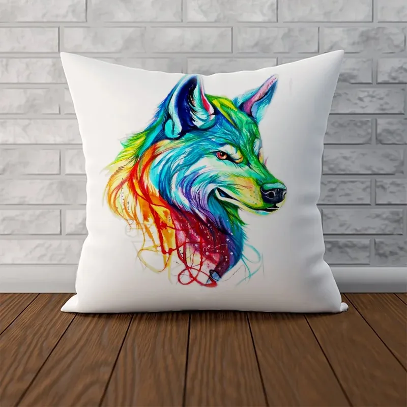 Watercolor Style Animal Cushion Cover 45*45 Pillow Cases Decorative Cushions Cover for Sofa Pillowcases for Pillows 45x45 Covers