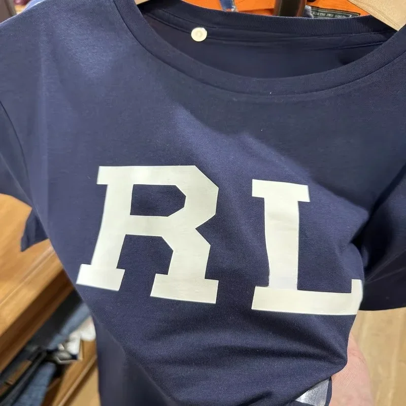 فاخر كلاسيكي رائجة البيع 2025 الصيف القطن الخالص الرجال والنساء تي شيرتات قصيرة الاكمام موضة مطبوعة حجم كبير Harajuku #4