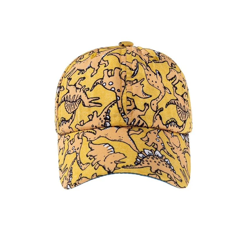 Spring and summer baby baseball cap dinosaur print baseball cap girl boy adjustable children\'s sun hat 6 months-2 years old