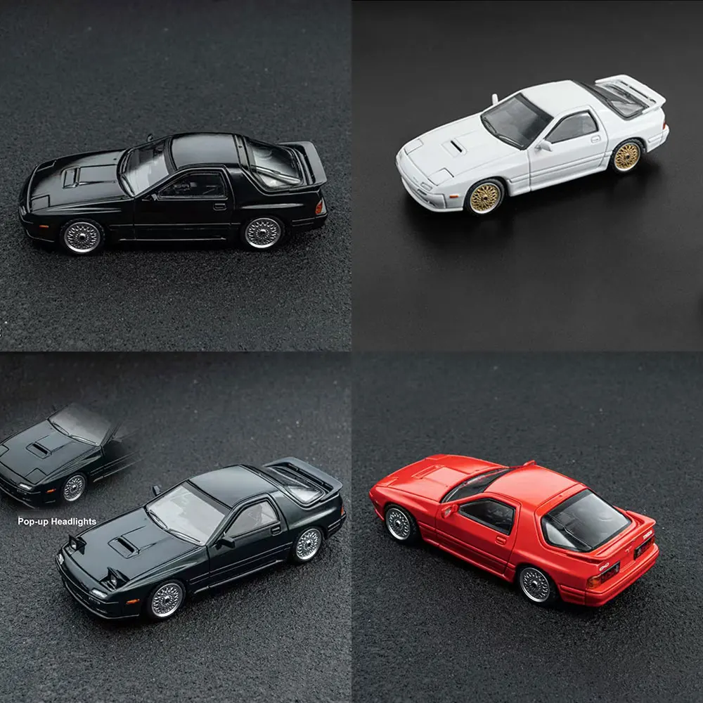 

1/64 AT Модель автомобиля RX7 FC3S Infin Vehicle Литой под давлением автомобиль Коллекция игрушек для хобби с витриной для взрослых