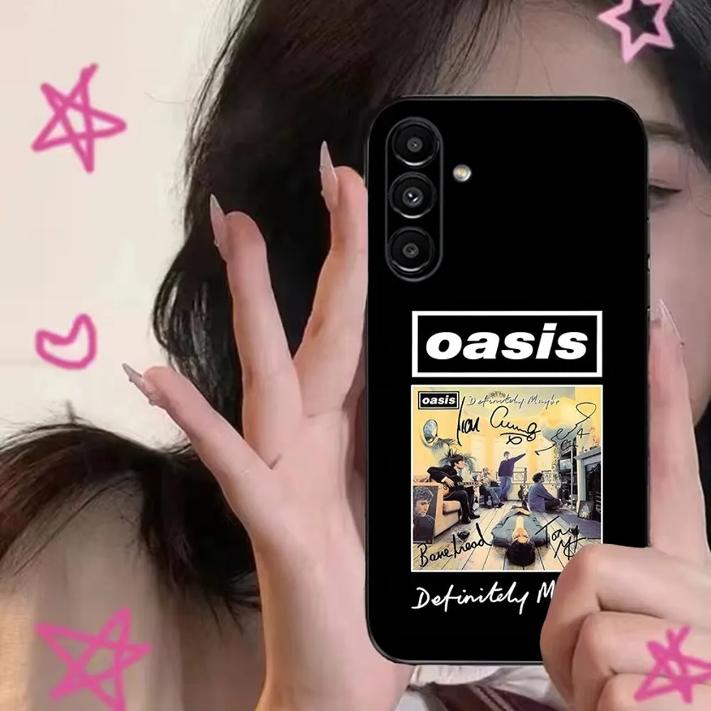 Band O-oasis  Phone Case For Samsung S24,S21,S22,S23,S30,Ultra,S20,Plus,Fe,Lite,Note,10,9,5G Black Soft Cover