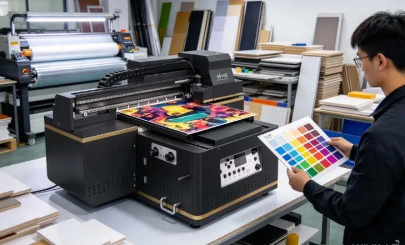 A46Pro 4060 UV Printer A2 40x60cm Dual I1600 White Ink Varnish Phone Case Acrylic Glass Metal Flatbed Printer