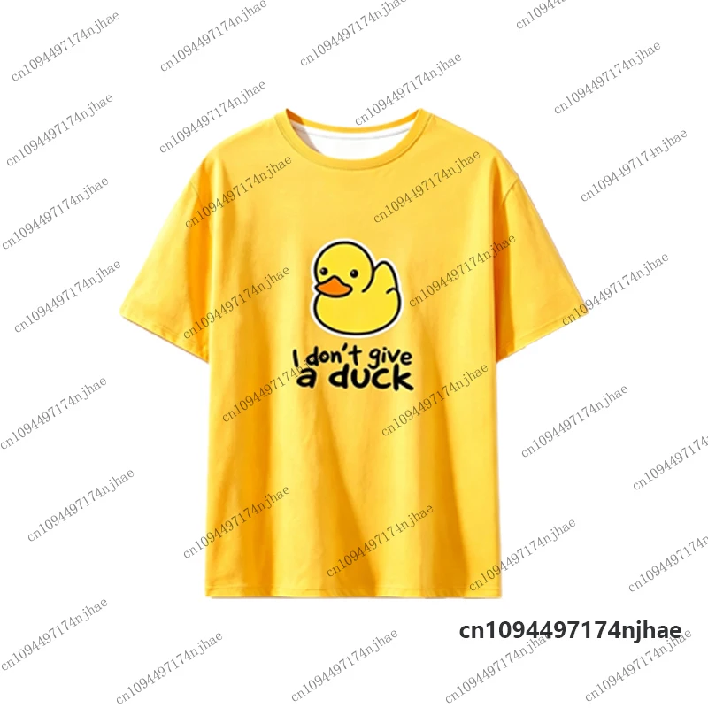 2026 Women’s Tracksuit Cartoon Yellow Duck Print T-Shirt+Pajamas Trousers Sets Casual Pants Suit Couples Clothes 2 Piece Outfits view 4