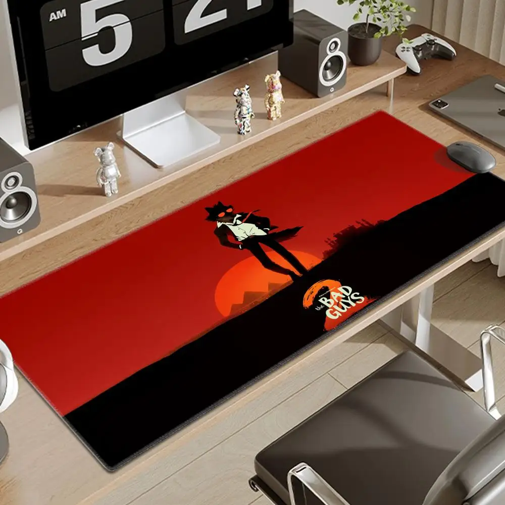 B-Bad Guys Cartoon-patterned Non-slip Rubber Mouse Pad & Keyboard Pad - PC Accessory for OfficeDesk Use
