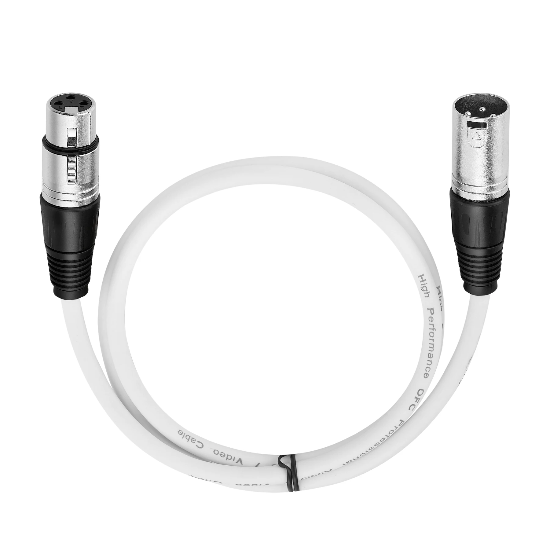 Bochara XLR Cable Male to Female 3Pin M/F Audio Cable Foil+Braided Shielded For Microphone Mixer Amplifier Stage Light 10Pack