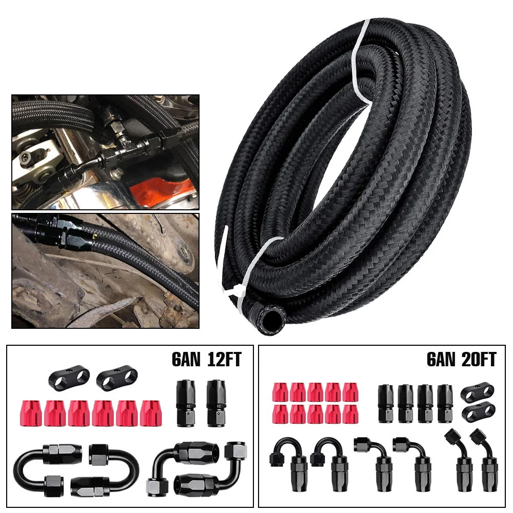 

Топливный шланг для охлаждения масла и газа, трубка AN6, нейлоновая оплетка из нержавеющей стали, внутренняя оболочка из CPE резины, с топливным инжектором