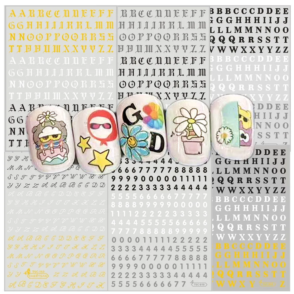 

TS-006-010 ZOAgdBlue Angle Letter слайдер для ногтей аниме черный 3d наклейка для ногтей товары для ногтей TSC-035