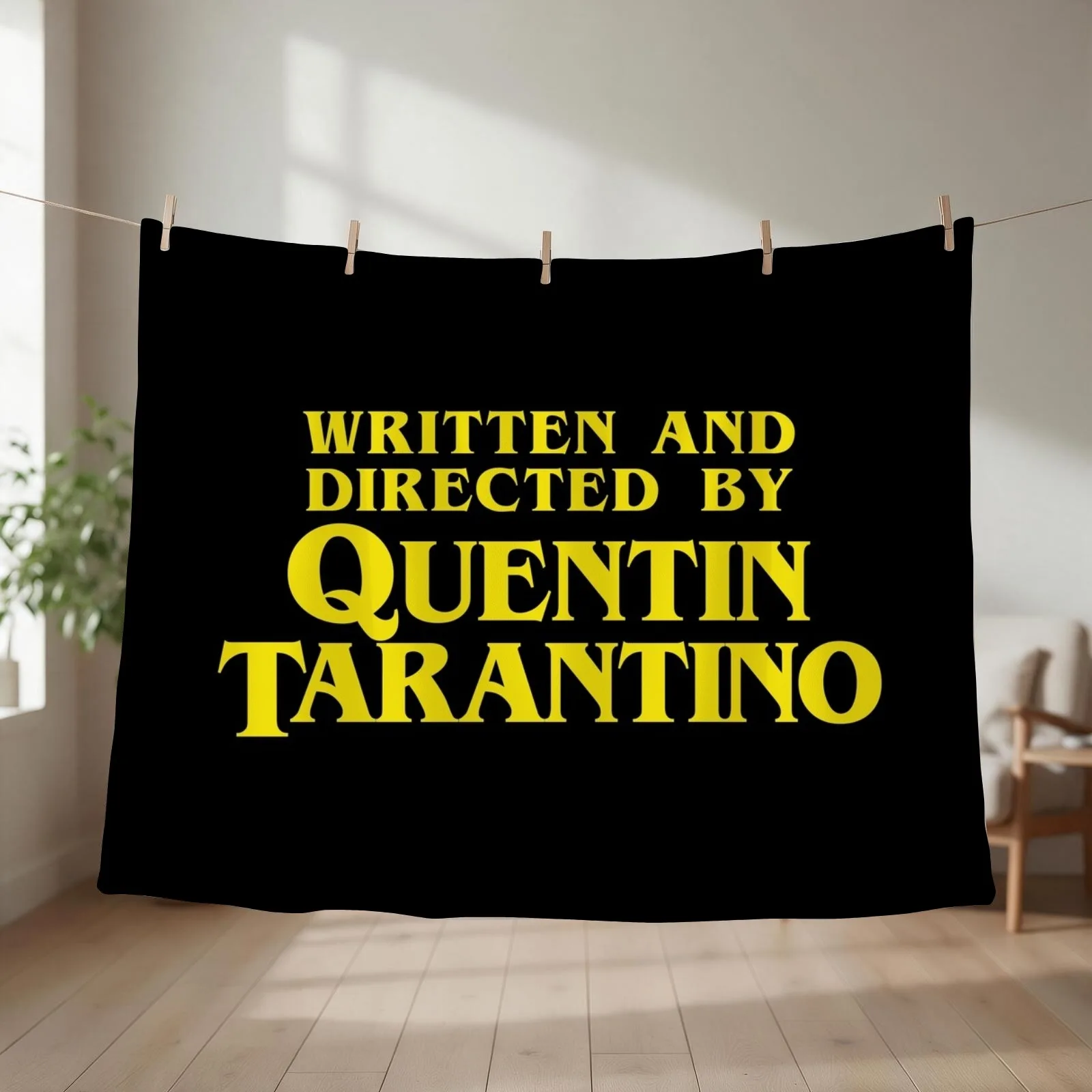 written-and-directed-by-quentin-tarantino-throw-blanket-couch-cozy-soft-plush-fuzzy-picnic-outdoor-blanket