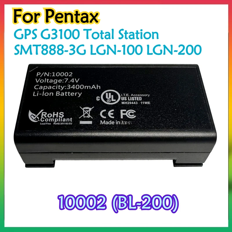 

10002 (BL-200) Li-ion Battery 3400mAh 7.4V For Pentax GPS G3100 Total Station SMT888-3G LGN-100 LGN-200 R-200 R-400 GPS