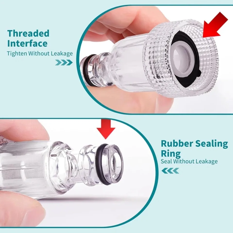 3/4" High Pressure Washer Water Filter Inlet Connector Replacement Tool Water Pump Inlet Hose Garden Hose for Garden Adapter