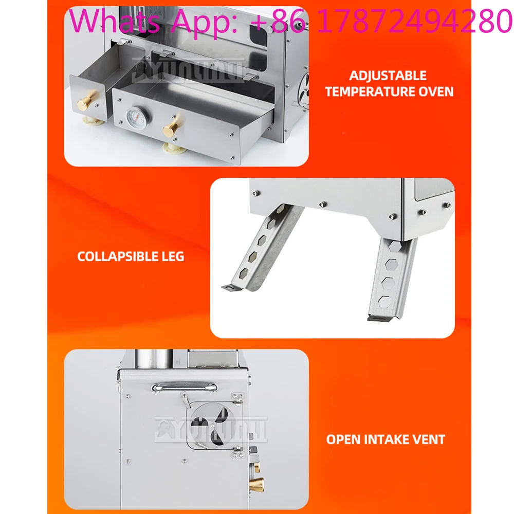 Fire Wood Heater Pellet Stove Portable Outdoor Camping Gear Stainless Steel Firewood Stove Cooking Furnace