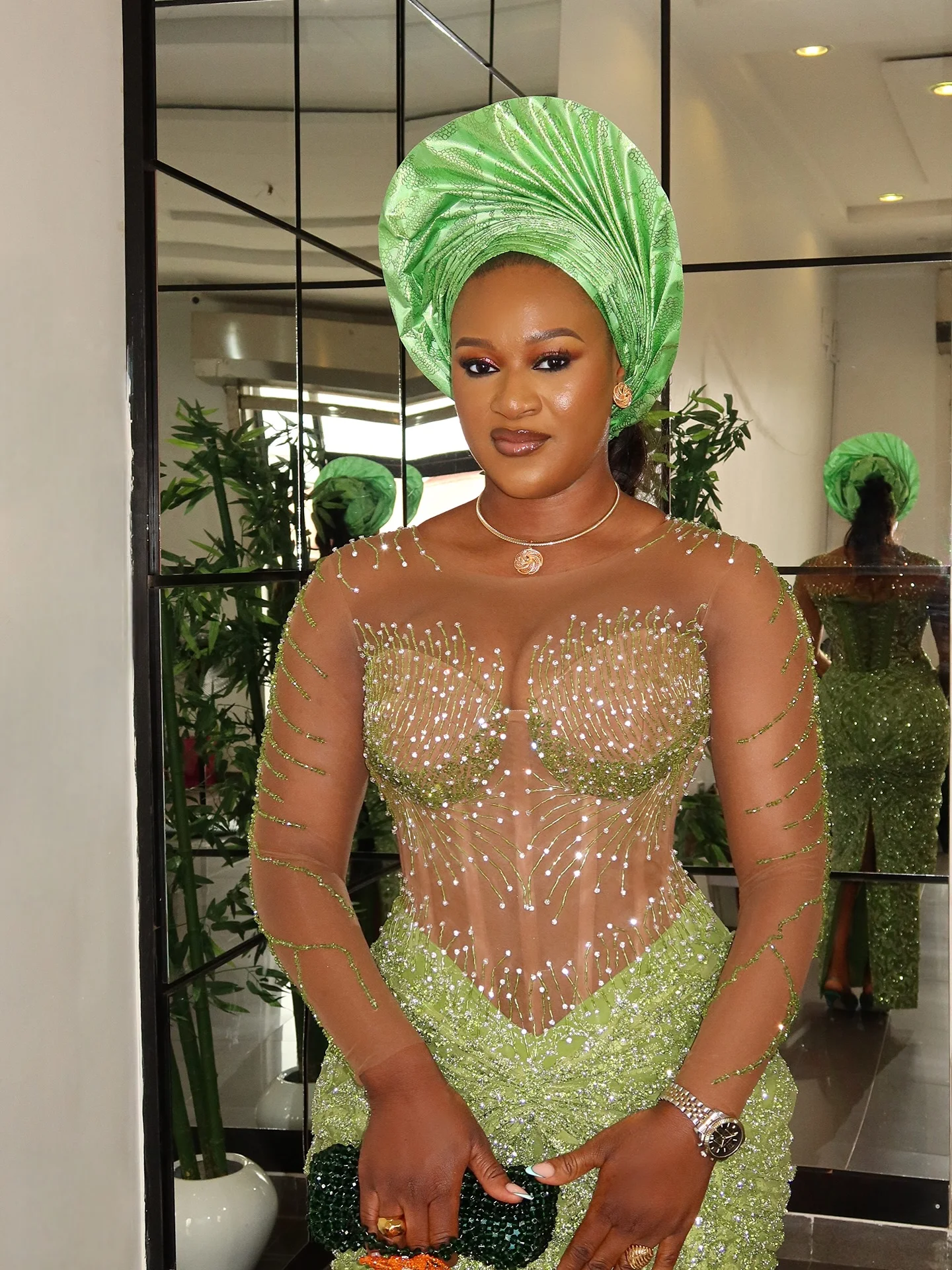 Sukienki na studniówkę w stylu Aso Ebi, zielona koronka, błyszczące cekinowe sukienki dla gości weselnych, nigeryjskie sukienki urodzinowe, afrykańskie suknie wieczorowe.