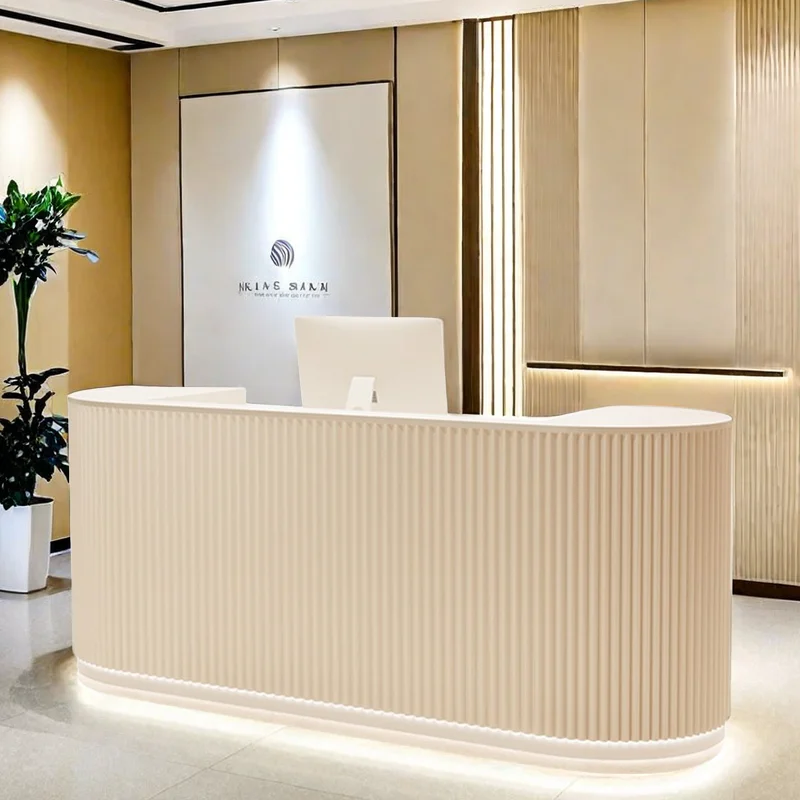 Help Desk Front Reception Counter Clothes Luxury Receiption Long Receptionist Salon Restaurant Recepcja Bar Cosmetics Modern