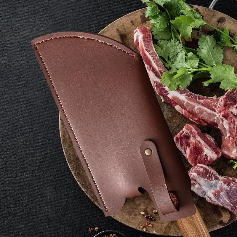 Funda protectora de piel sintética para cuchilla de carne, Protector reutilizable antipinchazos para verduras y carne