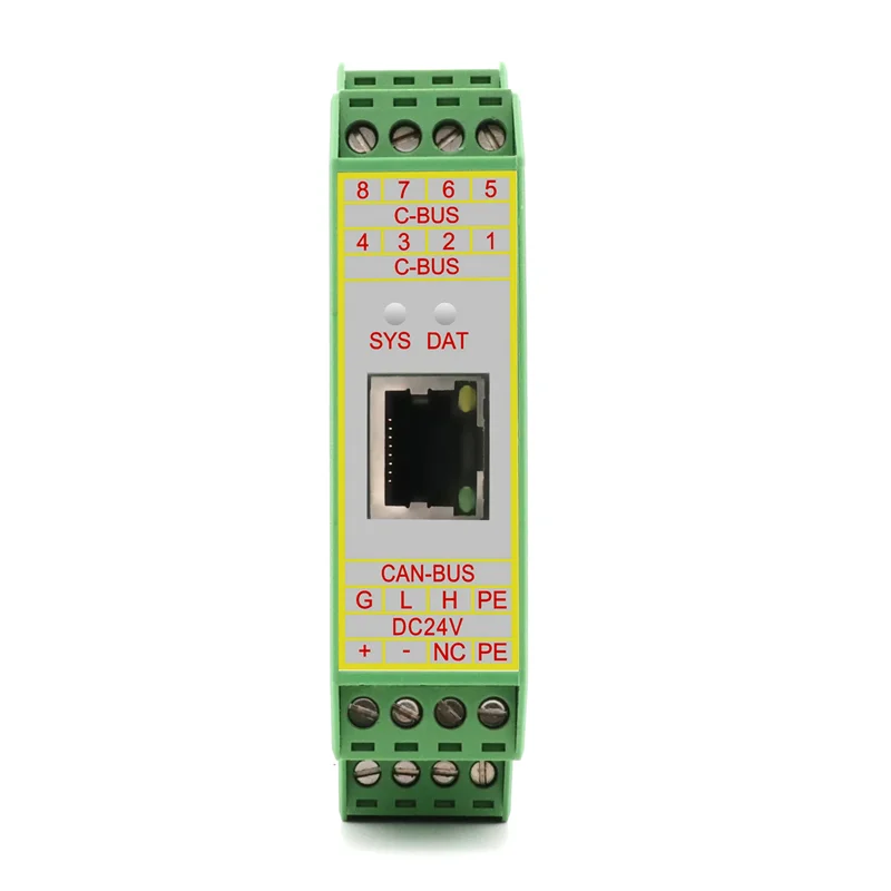 GCAN-204 Преобразователь Modbus RTU в CAN Ведомый преобразователь с одним последовательным интерфейсом и одним интерфейсом CAN